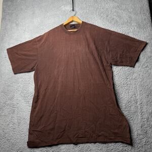 Vintage Dream USA Shirt Men's 3XL Brown Oversized Plain Short Sleeve
